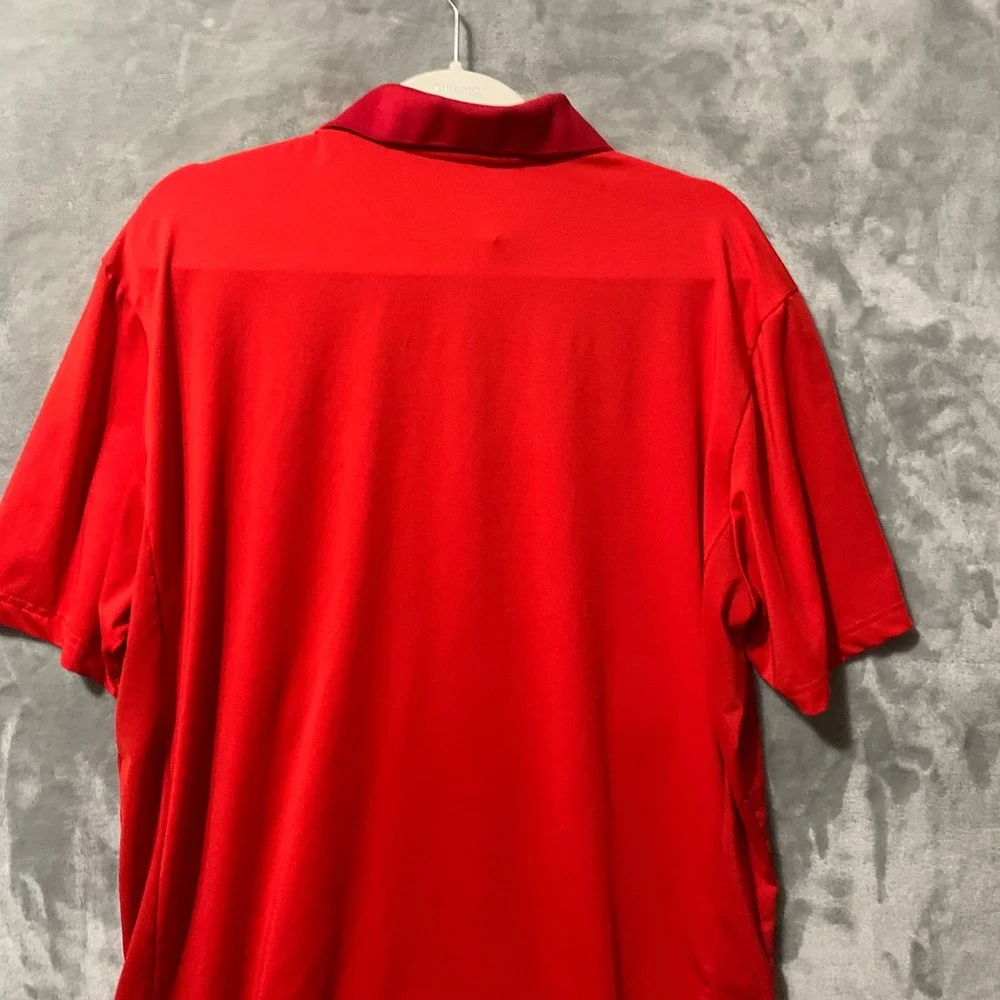Adidas‎ Team USA Mens XL Red Graphic Performance Polo Shirt FR9663 Short Sleeve